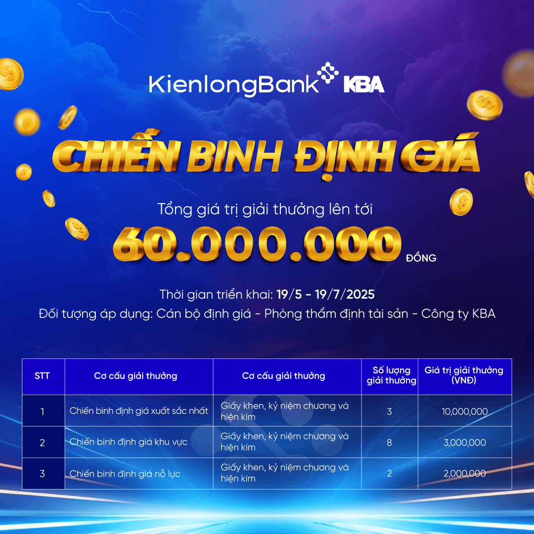 Công ty KBA phát động chương trình thi đua nội bộ " Chiến binh định giá"